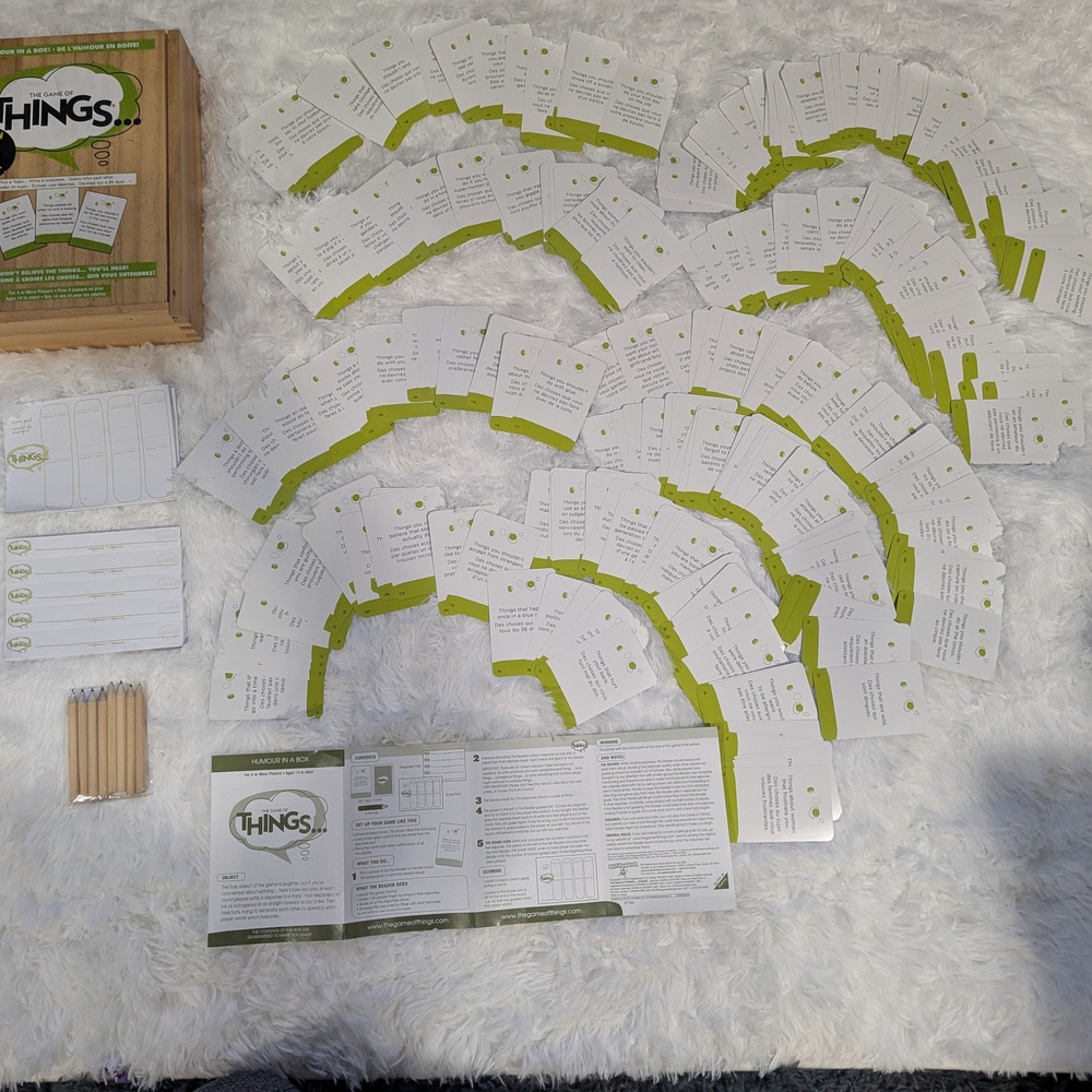 Party Game with Green and White Cards
